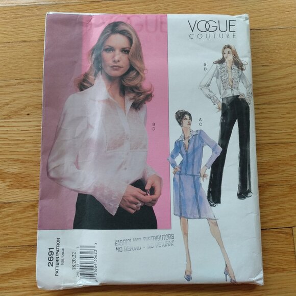 Vintage Vogue Jacket, Blouse, Skirt & Pants Sewing Pattern Plus Size 18-22 - Picture 1 of 9
